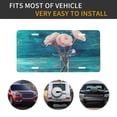 thumbnail image 5 of Easygdp Flowers in Glass Vase License Plate Car Front License Plate Car Decoration Car Accessories Front Tag Plate Standard Size, 5 of 8