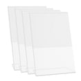 thumbnail image 1 of Acrylic Sign Holder 5x7In, 4 Pack Clear Plastic Sign Holder with Hidden Slanted Back, Flyer Document Paper Display Stand, 1 of 7