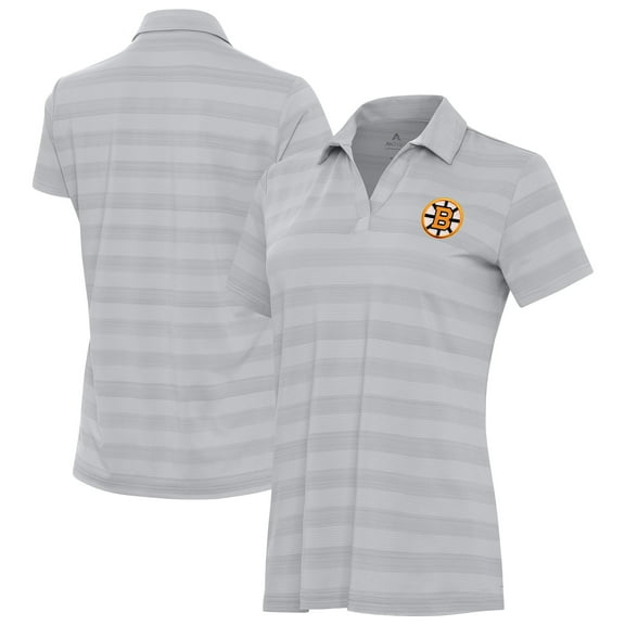 Women's Antigua Gray Boston Bruins Tunnel Polo