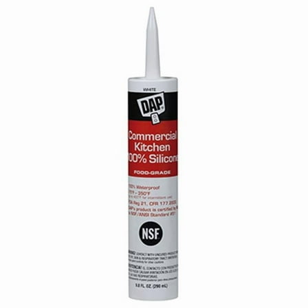 DAP Commercial Silicone Caulk - Waterproof, White - 9.8 oz