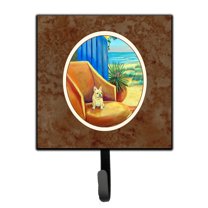 Carolines Treasures 7181SH4 French Bulldog at the beach cottage Leash or Key Holder 7Hx4.25W multicolor