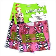 Flirty Aprons GB-1003-2PK Girls Lullabib Kids Bib - Pink Zebra - 2 Pack