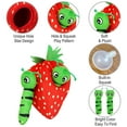 thumbnail image 6 of IFOYO Hide and Seek Dog Toys, Durable Interactive Squeak Puzzle Puppy Toys for Medium / Small Pets, Strawberry, 6 of 7