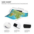 thumbnail image 3 of Daiia World Map With Animals Landmarks Pattern Sport Sun Visor Hats Visor Cap Adjustable Empty Top Baseball Cap Cotton Ball Caps for Women and Men, 3 of 7