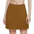 thumbnail image 6 of ZACPNCV Girl's Skorts Tummy Control Skorts Dressy Casual High Waist Athletic Shorts Skirts Brown 8-9 Years, 6 of 7