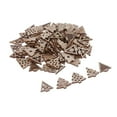 thumbnail image 2 of Colgantes Decorativos BLESIY 100x Árboles de Navidad Natural Adornos florales de madera, 2 of 8
