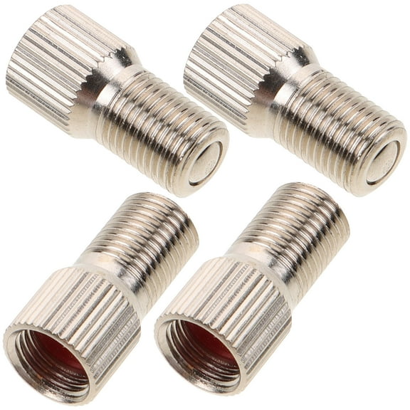 Raindrops  4 Pcs Valve Stem Extension Fitting Aluminum Extender Tire Silver