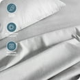 thumbnail image 4 of Bare Home Premium 1800 Collection 4-Piece Bed Sheet Set, King, Heathered Pewter, 4 of 9