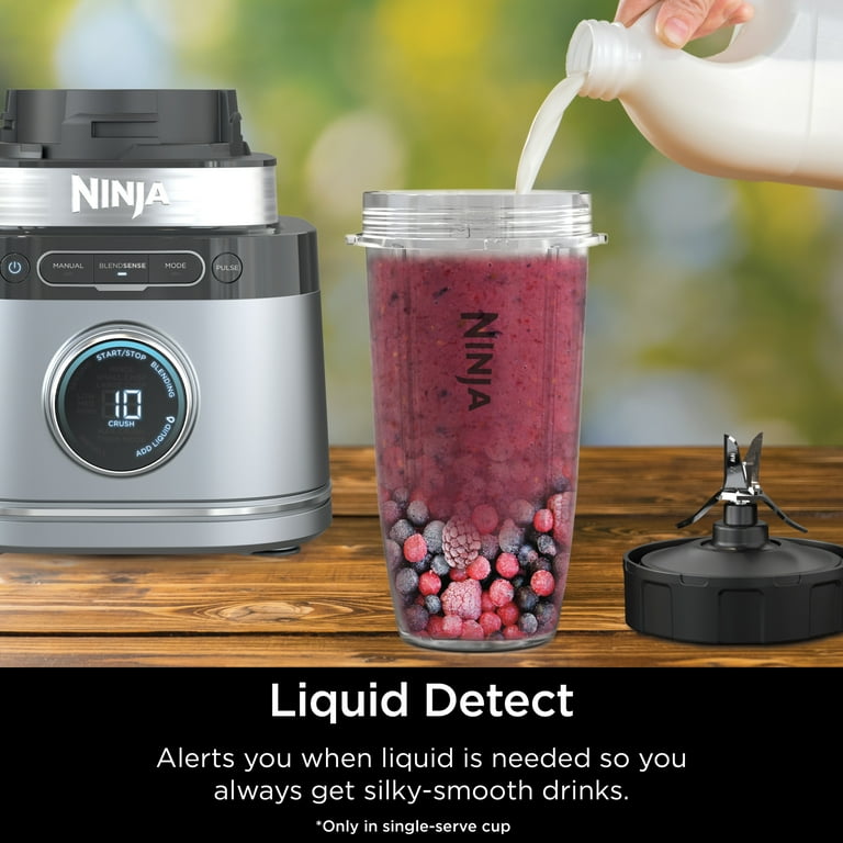 Ninja Detect Kitchen System Power Blender + Processor with Blend Sense Technology, Silver, TB400