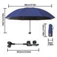 thumbnail image 3 of MMJ Sun Shade Umbrella Clamp On UPF50+ Foldable Adjustable Outdoor Rain Protection for Wheelchair Walker Camping Cart Golf Cart, 3 of 6