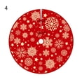 thumbnail image 1 of Beautiful Snowflake Pattern Tree Skirt Christmas Style Decorative Brushed Cloth Tree Carpet for Home, 1 of 8