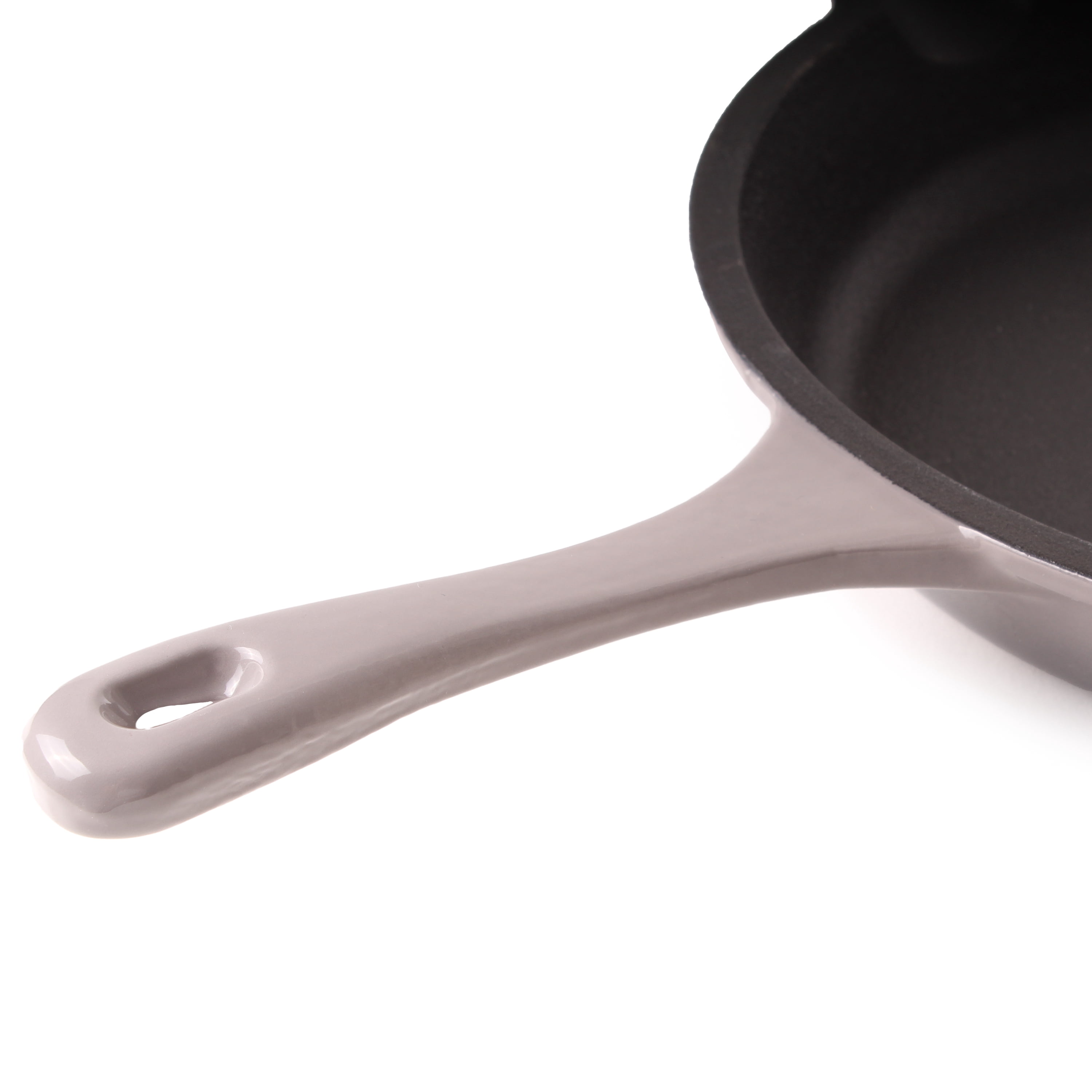 BergHOFF Neo 2pc Cast Iron 10" Fry Pan & 11" Grill Pan Cookware Set, Oyster