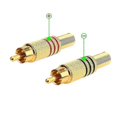 thumbnail image 3 of 20 conectores RCA macho, adaptador de conector RCA para altavoz o vídeo chapado en oro, conector RCA macho sin soldadura, para multimedia y CCTV., 3 of 4