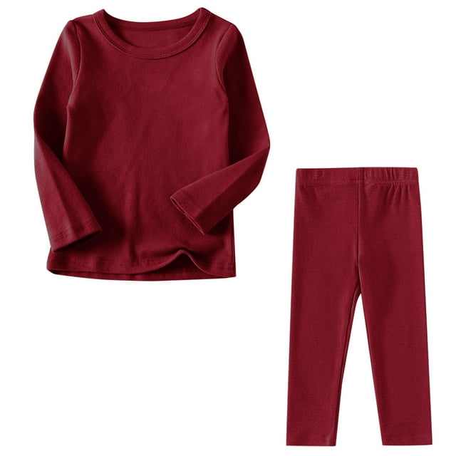 cfhntfmh Ensembles de Pyjama Garçons Filles Doux Manches Longues Col Rond Chandail Hauts 2 Pcs Pjs Vêtements de Nuit Ensembles Pantalons Longueur Complète