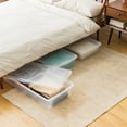thumbnail image 5 of Mainstays 41 Qt. (10 gal.) Plastic Under Bed Box, Stackable Closet Storage Bins, Clear, Set of 6, 5 of 9