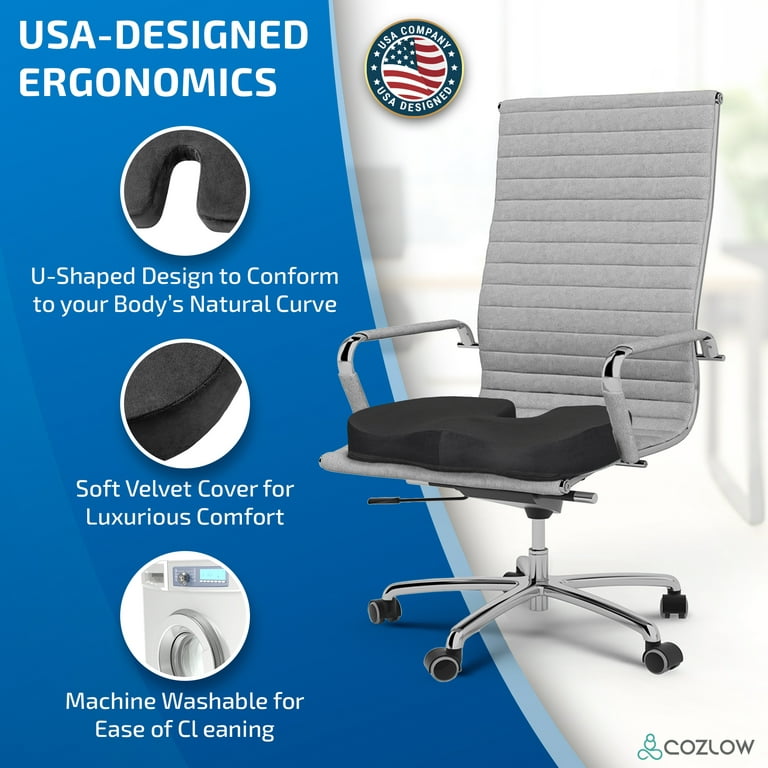 Tailbone Pain Relief Cushion, Office Chair Seat Cushion Washable Ergonomic,  Ergonomic Seat Cushion for Office Chair for Back,Coccyx,Tailbone Pain