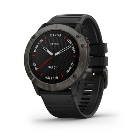 Garmin Fenix 6X Sapphire GPS Smartwatch and Fitness Tracker with Incident Detection Black 010 02157 10 Walmart