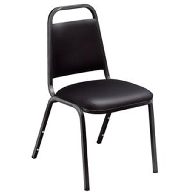 9100 Series Vinyl Upholstered Stack Chair - Black - Walmart.com
