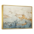 thumbnail image 2 of Designart "Fusion Of Gold And Blue Paint" Abstract Painting Floater Framed Canvas Wall Art, 2 of 5