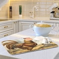thumbnail image 6 of Farmhouse Rooster Flowers Dish Drying Mats Kitchen Mat Microfiber Counter Absorbent Dish Pad Drainer Rack 18"x24", 6 of 7