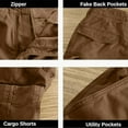 thumbnail image 3 of USNSM Mens Outdoor Casual Cargo Pants Baggy Straight Leg Sweatpants with Large Pockets Hiking Sports Trousers Brown XXL, 3 of 5