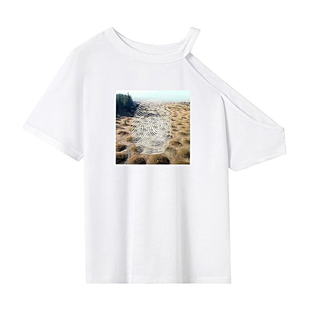 Camiseta para mujer Ropa de verano Ropa de calle Camiseta con cuello redondo para desplazamientos de vacaciones S