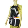 thumbnail image 4 of DALIX Apron Commercial Restaurant Home Bib Spun Poly Cotton Kitchen Aprons (3 Pockets) in Striped Black, 4 of 4