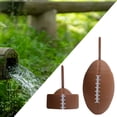 thumbnail image 2 of Botella de agua plegable en forma de rugby, exprimible, portátil, reutilizable, a prueba de golpes, fútbol, deportes, silicona, plegable para viajar Marrón claro Sunnimix Botella plegable, 2 of 8