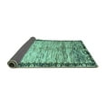 thumbnail image 2 of Ahgly Company Indoor Square Abstract Turquoise Blue Modern Area Rugs, 5' Square, 2 of 4