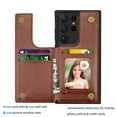 thumbnail image 2 of Njjex For Samsung Galaxy S23,S23 Plus,S23 Ultra Wallet Case, Galaxy S23 PU Leather Case,Luxury Slim Folio Flip Kickstand Shockproof Cards Holder Wallet Case Cover -Brown, 2 of 7