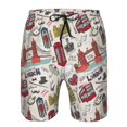 thumbnail image 4 of Yiaed London Landmark1 Print Men's Swim Trunks with Lining Quick Dry Sports Shorts Beach Shorts Boardshorts-Medium, 4 of 5