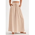 thumbnail image 2 of Pantalones PRETTYGARDEN Palazzo de Pierna Ancha Verano 2025 Beige XL, 2 of 8