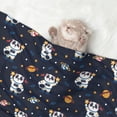 thumbnail image 2 of Pofeuu Panda Astronaut Print Puppy Blanket,Dog Blankets,Pet Blanket Cozy Cat Blankets for Indoor Cats, Fuzzy Pet Blanket for Kitten Doggy Dog Blankets-Medium, 2 of 8