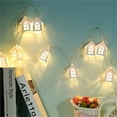 thumbnail image 4 of Luces navideñas, luces navideñas LED, luces pequeñas con forma de casa pequeña, cadena de luces decorativas navideñas construidas para durar, 4 of 8