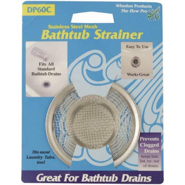 Colador de malla para bañera Whedon Products Inc. DP60C, plateado