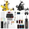 thumbnail image 1 of Kit de tatuaje, juego de máquinas de tatuaje, juego de pistola, fuente de alimentación, juego de diseño de cuerpo de aguja, tatuaje, maquillaje permanente, herramienta de bricolaje de tatuaje de Ru Feliz Sencillez, 1 of 5