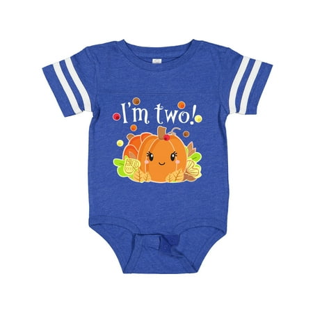 

Inktastic I m Two- Pumpkin Birthday Autumn Gift Baby Boy or Baby Girl Bodysuit