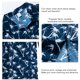 thumbnail image 4 of Camisa de manga corta para hombre, camisa hawaiana con estampado de coco Tropical y botones en la parte delantera, camisa con cuello vuelto Vintage, 4 of 5