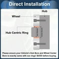thumbnail image 7 of Unique Bargains Car Wheel Hub Centric Rings OD 110.1mm to ID 71.6mm Wheels Center Shaft Shock Absorbing Hubrings Aluminium Alloy Silver Tone Durable, 7 of 7