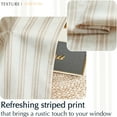 thumbnail image 6 of Curtainking Striped Valance Kitchen Valance for Windows Double Layer Curtains Light Filtering Flax Valance 50x18 inch Length Rod Pocket 1 Panel Taupe on Beige, 6 of 8