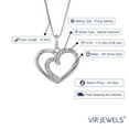 thumbnail image 3 of Vir Jewels 1/12 cttw Diamond Pendant, Diamond Heart Pendant Necklace for Women in 14K Gold with 18 Inch Chain, Prong Setting For Female Adult, 3 of 8