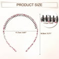 thumbnail image 4 of Unique Bargains 4pcs Teeth Comb Floral Pattern Headbands Tooth Comb Hair Hoop for Women Red Pink Beige, 4 of 7