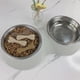 thumbnail image 5 of Double Pet Bowl Bling Bling Rhinestone Cat Dog Food Water Feeder Stainless Steel Dog Bowl Feeding Supplies Pets Accessories ShopWise Round, 5 of 9