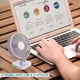 thumbnail image 3 of USB Powered Fan, Small Desk Fan with 3 Settings, Personal Quiet Fan with Strong Airflow and Low Noise, 40 Tilt, Portable Desk Fan - 1.1m Cord (White P, 3 of 5