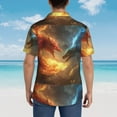 thumbnail image 6 of Daiia Red And Blue Fire Dragon B Hawaiian Shirt for Men Gentle Cotton Regular Short Sleeve Casual-Medium, 6 of 9