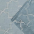 thumbnail image 3 of Embroidered Sheer Two Panel Curtains, 26" x 84", Light Blue by Blue Nile Mills, 3 of 5
