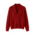thumbnail image 5 of MSJUHEG Baggy Cardigan Collared Blazer Crop Cardigan Sweater Cropped Knit Cardigan Sweaters Plus-size-sweaters for Women's Cardigans Red M, 5 of 5