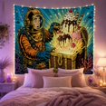 thumbnail image 2 of Deep Sea Diver Opening a Dessert Treasure Chest Under the Sea, Playful Vintage Art for Ocean Lovers, Sea Treasure Decor, Birthday Gift, Tapestry Wall Hanging for Bedroom and Den, 2 of 7