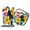 Multicolor 4, variant on CURLYOOT Sunflower Oven Mitts and Pot Holders Sets of 2, Non-Slip Washable Spring Floral Hot Pads and Oven Gloves for Kitchen Cooking Baking