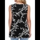thumbnail image 4 of Camisetas de Tirantes de Verano para Mujer, Sin Mangas, Holgadas, Estilo Henley, con Botones, para Combinar con Leggings, Blusa Plisada Informal. Negro XXL, 4 of 7